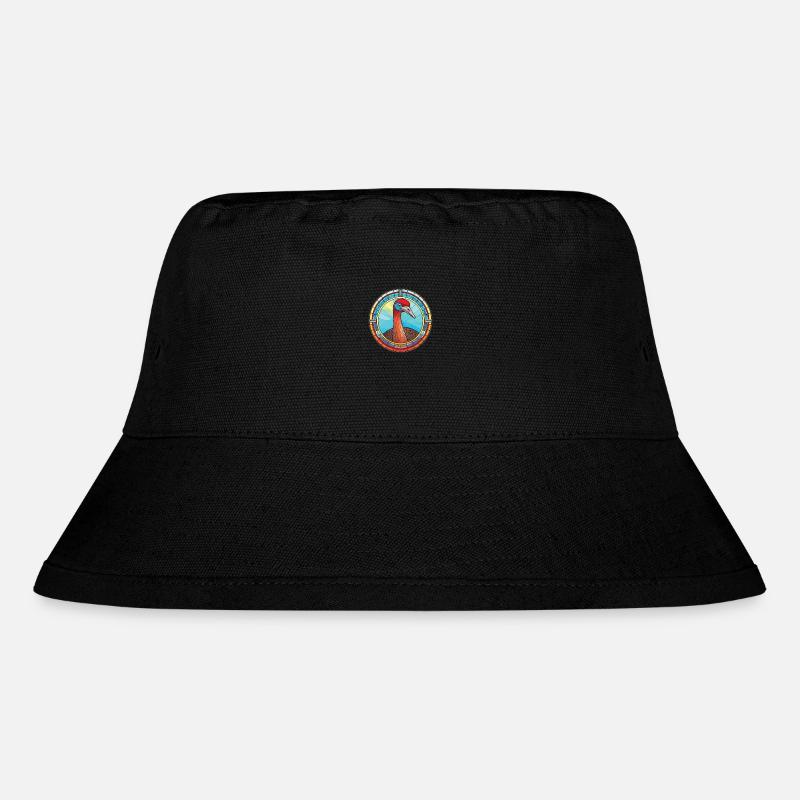 Strauß buntes Aquarell Tier Illustration - Stanley/Stella recycelter Bucket Hat - Schwarz