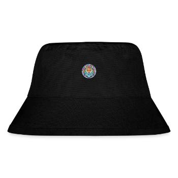 Wolf buntes Aquarell Tier Haustier Illustration - Stanley/Stella recycelter Bucket Hat - Schwarz - Vorne