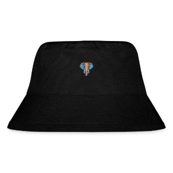 Elefant buntes Aquarell Tier Illustration - Stanley/Stella recycelter Bucket Hat - Schwarz - Vorne