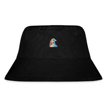 Taube buntes Aquarell Tier Haustier Illustration - Stanley/Stella recycelter Bucket Hat - Schwarz - Vorne