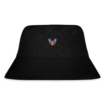 Fledermaus buntes Aquarell Tier Haustier Illustration - Stanley/Stella recycelter Bucket Hat - Schwarz - Vorne