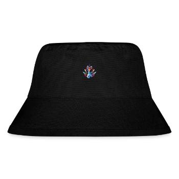 Schwarzer Schwan Buntes Aquarell Tier Illustration - Stanley/Stella recycelter Bucket Hat - Schwarz - Vorne