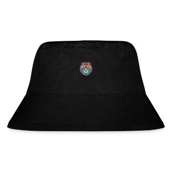 Wolf buntes Aquarell Tier Haustier Illustration - Stanley/Stella recycelter Bucket Hat - Schwarz - Vorne