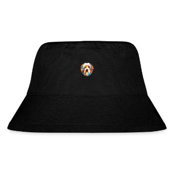 Katalanischer Schäferhund Hund Rasse Aquarell Illustration - Stanley/Stella recycelter Bucket Hat - Schwarz - Vorne
