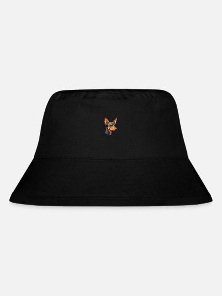 Miniatur Pinscher Hunderasse Cartoon Kawaii Illust - Stanley/Stella recycelter Bucket Hat - Schwarz