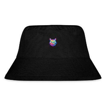Schottische gerade Katze Aquarell Karikatur Kawaii - Stanley/Stella recycelter Bucket Hat - Schwarz - Vorne