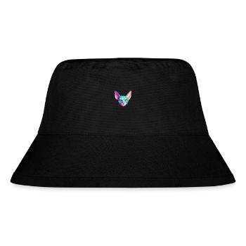 Sphynx Cat Breed Watercolor Cartoon Kawaii Pet - Stanley/Stella Recycled Bucket Hat - black - Front