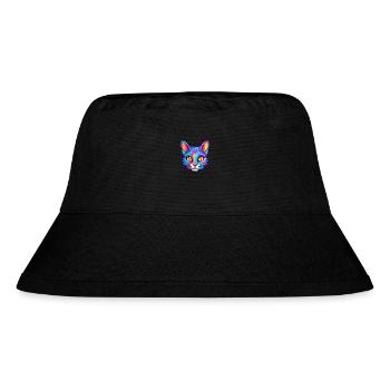 Aegean Cat Breed Watercolor Cartoon Kawaii Pet - Stanley/Stella Recycled Bucket Hat - black - Front