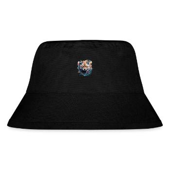 Wolf - Stanley/Stella recycelter Bucket Hat - Schwarz - Vorne