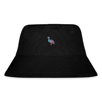 Guinea Fowl Colorful Watercolor Cartoon Kawaii Ani - Stanley/Stella Recycled Bucket Hat - black - Front