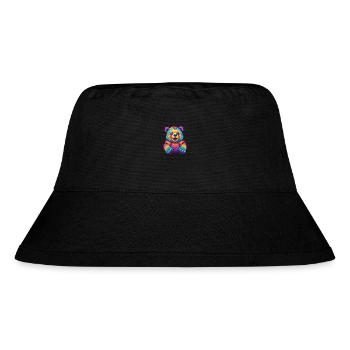 Bär buntes Aquarell Cartoon Kawaii Tier - Stanley/Stella recycelter Bucket Hat - Schwarz - Vorne