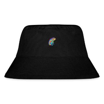 Iguana Colorful Watercolor Cartoon Kawaii Animal - Stanley/Stella Recycled Bucket Hat - black - Front