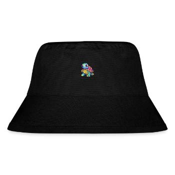 Schildkröte buntes Aquarell Cartoon Kawaii Tier - Stanley/Stella recycelter Bucket Hat - Schwarz - Vorne
