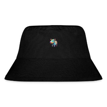 Tapir Colorful Watercolor Cartoon Kawaii Animal - Stanley/Stella Recycled Bucket Hat - black - Front