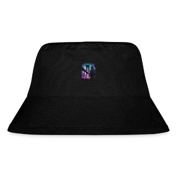 Brooklyn Bridge Cyberpunk - Stanley/Stella recycelter Bucket Hat - Schwarz - Vorne