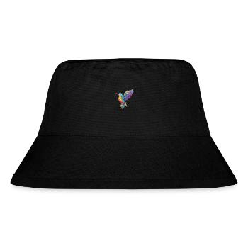 Hummingbird Colorful Watercolor Cartoon Kawaii Ani - Stanley/Stella Recycled Bucket Hat - black - Front