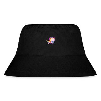 Axolotl Buntes Aquarell Cartoon Kawaii Tier - Stanley/Stella recycelter Bucket Hat - Schwarz - Vorne
