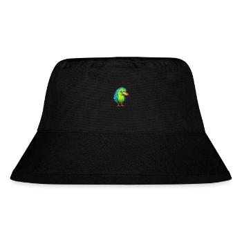 Kiwi Buntes Aquarell Cartoon Kawaii Tier - Stanley/Stella recycelter Bucket Hat - Schwarz - Vorne