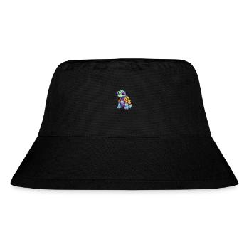 Schildkröte buntes Aquarell Cartoon Kawaii Tier - Stanley/Stella recycelter Bucket Hat - Schwarz - Vorne