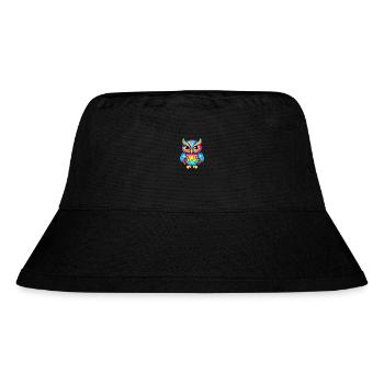 Owl Colorful Watercolor Cartoon Kawaii Animal - Stanley/Stella Recycled Bucket Hat - black - Front