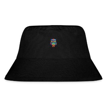 Owl Colorful Watercolor Cartoon Kawaii Animal - Stanley/Stella Recycled Bucket Hat - black - Front