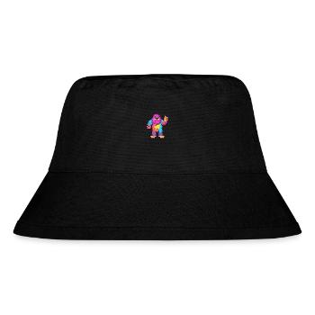 Bigfoot Buntes Aquarell Cartoon Kawaii Tier - Stanley/Stella recycelter Bucket Hat - Schwarz - Vorne