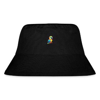 Papagei buntes Aquarell Cartoon Kawaii Tier - Stanley/Stella recycelter Bucket Hat - Schwarz - Vorne