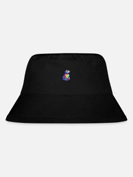 Otter buntes Aquarell Karikatur Kawaii Tier - Stanley/Stella recycelter Bucket Hat - Schwarz