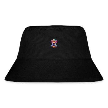 Affe Buntes Aquarell Cartoon Kawaii Tier - Stanley/Stella recycelter Bucket Hat - Schwarz - Vorne