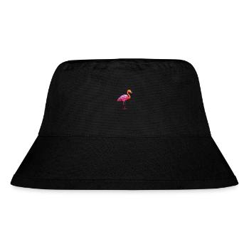 Flamingo Colorful Watercolor Cartoon Kawaii Animal - Stanley/Stella Recycled Bucket Hat - black - Front