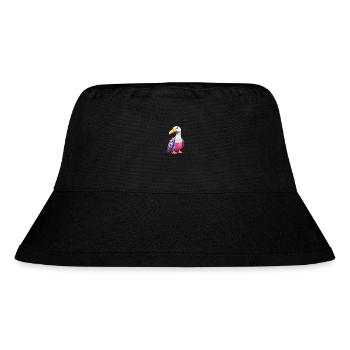 Albatros Bunte Aquarell-Karikatur Kawaii Anima - Stanley/Stella recycelter Bucket Hat - Schwarz - Vorne