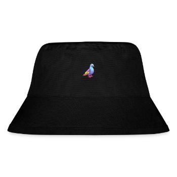 Taube buntes Aquarell Cartoon Kawaii Tier - Stanley/Stella recycelter Bucket Hat - Schwarz - Vorne