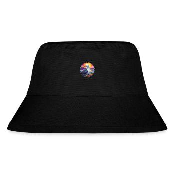 Albatross Colorful Watercolor Cartoon Kawaii Pet - Stanley/Stella Recycled Bucket Hat - black - Front