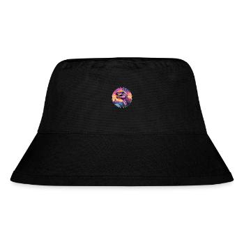 Dinosaur Colorful Watercolor Cartoon Kawaii Animal - Stanley/Stella Recycled Bucket Hat - black - Front