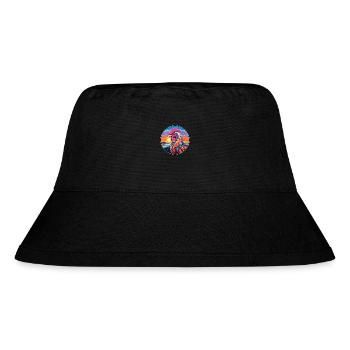 Rooster Colorful Watercolor Cartoon Kawaii Animal - Stanley/Stella Recycled Bucket Hat - black - Front