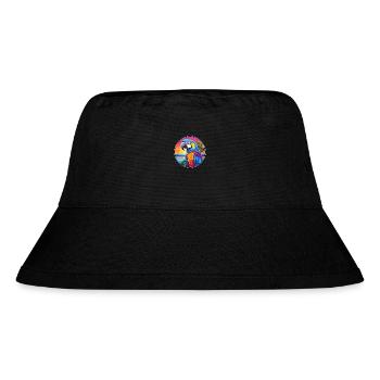 Papagei Buntes Aquarell Cartoon Kawaii Tier - Stanley/Stella recycelter Bucket Hat - Schwarz - Vorne