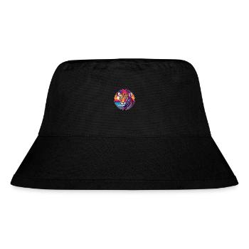 Leopard Colorful Watercolor Cartoon Kawaii Animal - Stanley/Stella Recycled Bucket Hat - black - Front