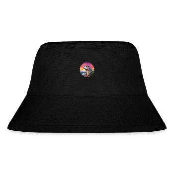 Lizard Colorful Watercolor Cartoon Kawaii Animal - Stanley/Stella Recycled Bucket Hat - black - Front