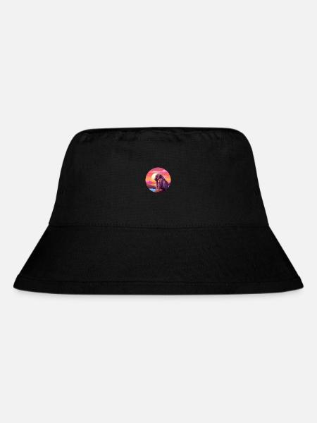 Baboon Colorful Watercolor Cartoon Kawaii Animal - Stanley/Stella Recycled Bucket Hat - black