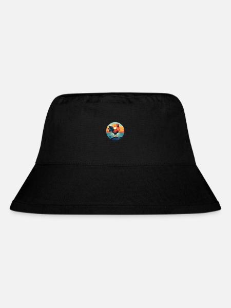 Hahn Buntes Aquarell Cartoon Kawaii Tier - Stanley/Stella recycelter Bucket Hat - Schwarz