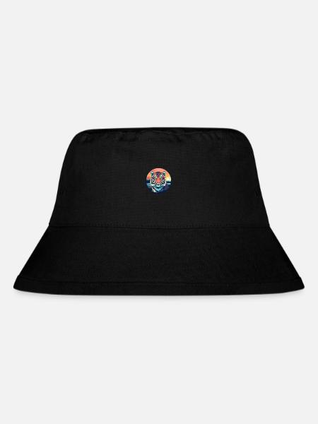 Tiger Buntes Aquarell Cartoon Kawaii Tier - Stanley/Stella recycelter Bucket Hat - Schwarz
