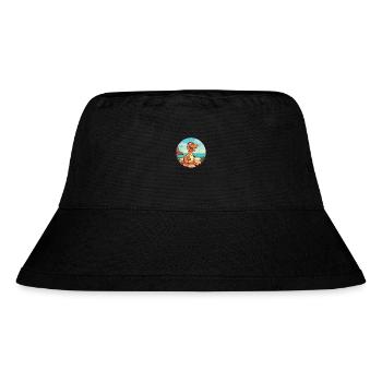 Dinosaur Watercolor Cartoon Kawaii Clipart Animal - Stanley/Stella Recycled Bucket Hat - black - Front