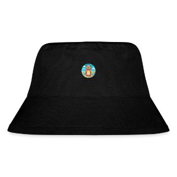 Und täglich grüßt das Murmeltier Aquarell Karikatur Kawaii Clipart Tier - Stanley/Stella recycelter Bucket Hat - Schwarz - Vorne
