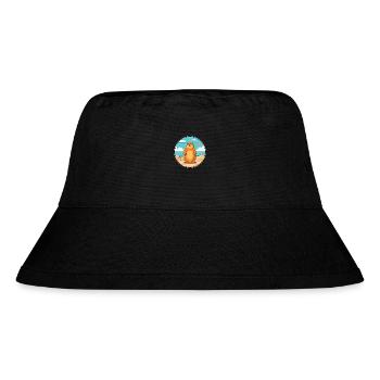 Marmot Watercolor Cartoon Kawaii Clipart Animal - Stanley/Stella Recycled Bucket Hat - black - Front