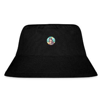 Wolf Watercolor Cartoon Kawaii Clipart Animal - Stanley/Stella Recycled Bucket Hat - black - Front