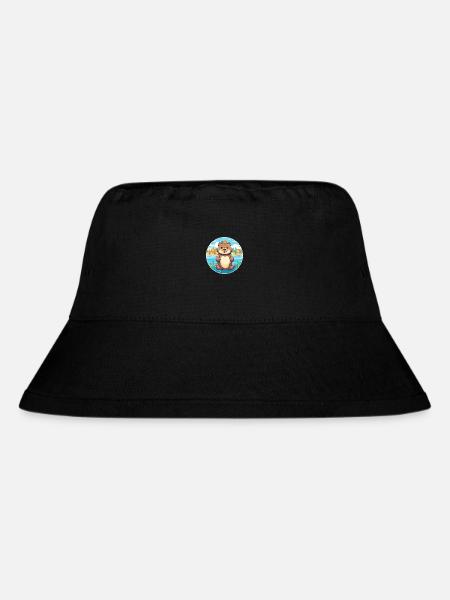 Biber Aquarell Cartoon Kawaii Clipart Tier - Stanley/Stella recycelter Bucket Hat - Schwarz
