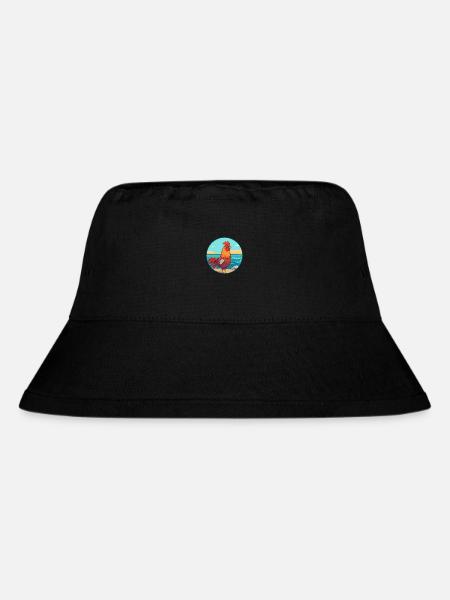 Hahn Aquarell Karikatur Kawaii Clipart Tier - Stanley/Stella recycelter Bucket Hat - Schwarz
