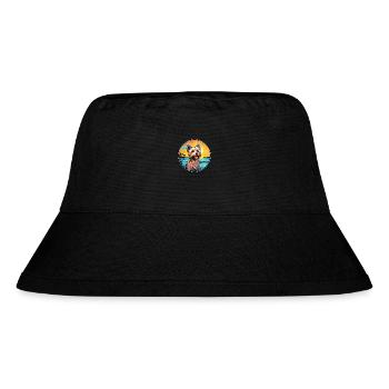 Australian Silky Terrier Dog Breed Colorful Cartoo - Stanley/Stella Recycled Bucket Hat - black - Front