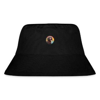 Barbet Dog Breed Colorful Cartoon Watercolor - Stanley/Stella Recycled Bucket Hat - black - Front