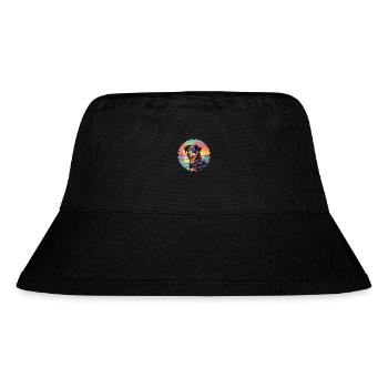 Beauceron Hunderasse Buntes Karikatur-Aquarell - Stanley/Stella recycelter Bucket Hat - Schwarz - Vorne